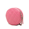 Secondhand Chanel CC Quilted Lambskin Round Clutch With Chain