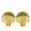 Secondhand Chanel CC Resin Embedded Camellia Shoe Gold Plated Clip On Earrings
