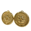 Secondhand Chanel Gold Plated Camellia Round Clip On Earrings