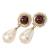 Secondhand Chanel Gold Plated Faux Pearl Drop Clip On Earrings