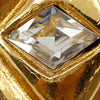 Secondhand Chanel Gold Plated Strass Diamond Shape Clip On Earrings
