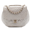 Secondhand Chanel Medium Quilted Aged Calfskin Bubble CC Flap
