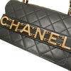 Secondhand Chanel Medium Quilted Lambskin Logo Enchained Flap