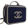 Secondhand Chanel Medium Tricolor Jersey CC Filigree Vanity Case