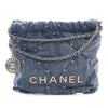 Secondhand Chanel Mini Denim Studded 22 Handbag
