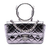 Secondhand Chanel Mini Quilted Metallic Calfskin Ring Top Handle Flap