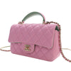 Secondhand Chanel Mini Rectangular Bicolor Quilted Lambskin Top Handle Flap