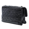Secondhand Chanel Quilted Aged Calfskin Logo Accordion Flap