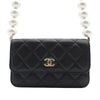 Secondhand Chanel Quilted Calfskin Maxi Pearls Clutch With Chain