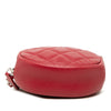 Secondhand Chanel Quilted Caviar Round Clutch With Chain