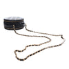 Secondhand Chanel Quilted Glazed Lambskin Handle With Care Round Vanity Case with Chain