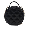 Secondhand Chanel Quilted Glazed Lambskin Handle With Care Round Vanity Case with Chain