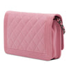 Secondhand Chanel Quilted Lambskin Boy Wallet On Chain