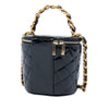 Secondhand Chanel Quilted Patent Afternoon Tea Top Handle Vanity Case with Chain