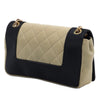 Secondhand Chanel Small Quilted Bicolor Grosgrain Mademoiselle Single Flap