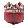 Secondhand Chanel Small Quilted Calfskin and Tweed Gabrielle Bucket Bag