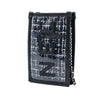Secondhand Chanel Tweed and PVC Phone Pouch with Chain