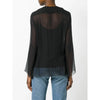 Secondhand Chanel Black Transparent Silk Blouse - '00s