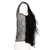 Gucci Black Mink and Lace Sleeveless Top - 2000s Second hand
