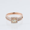 Collection Privée 18k Pink GOLD RING with diamonds, Size 52 EU Secondhand