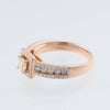 Non Signe / Unsigned 18k Pink GOLD RING with diamonds, Size 52 EU Secondhand