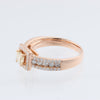 Non Signe / Unsigned 18k Pink GOLD RING with diamonds, Size 52 EU Secondhand