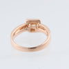 Non Signe / Unsigned 18k Pink GOLD RING with diamonds, Size 52 EU Secondhand