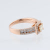 Non Signe / Unsigned 18k Pink GOLD RING with diamonds, Size 52 EU Secondhand