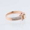 Non Signe / Unsigned 18k Pink GOLD RING with diamonds, Size 52 EU Secondhand
