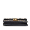 Secondhand Dior Denim Cannage Studded DiorAddict Wallet on Chain