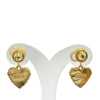 Secondhand Dior Gold Plated Faux Pearl CD Logo Heart Drop Bullet Back Earrings