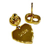 Secondhand Dior Gold Plated Faux Pearl CD Logo Heart Drop Bullet Back Earrings