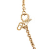 Secondhand Dior Gold Plated Strass Logo Pendant Necklace