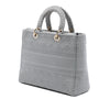Secondhand Dior Large Embroidered Canvas Cannage Lady D Lite