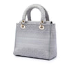 Secondhand Dior Medium Embroidered Canvas Cannage Lady D Lite