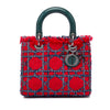 Secondhand Dior Medium Tweed Cannage Fringe Lady Dior