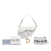 Secondhand Dior Mini Oblique Embroidered Canvas Saddle Bag