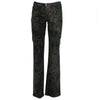 Roberto Cavalli Black and Gold Stretch Trousers - 2000s Second hand