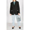 Secondhand Gianfranco Ferré Black Wool and Fur Blazer - '90s