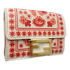 Fendi Leather Coral Bandana Baguette Micro Trifold Wallet Secondhand