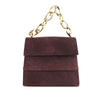 Secondhand Ferragamo Suede Chain Satchel