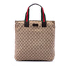 Secondhand Gucci GG Canvas Web Vertical Tote