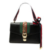Secondhand Gucci Small Calfskin Web Sylvie Satchel