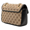 Secondhand Gucci Small GG Marmont Matelasse Diagonal GG Canvas and Leather Shoulder Bag