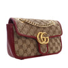 Secondhand Gucci Small GG Marmont Matelasse Diagonal GG Canvas and Leather Shoulder Bag