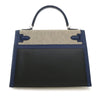 Secondhand Hermès Tricolor Swift and Toile H Berline Kelly II Sellier 32