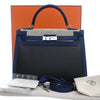 Secondhand Hermès Tricolor Swift and Toile H Berline Kelly II Sellier 32