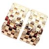 Secondhand Cartier Maillon Panthere Diamond 5 Row Hoop Yellow Gold Earrings - '80s