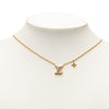 Secondhand Louis Vuitton Gold Plated Strass LV Iconic Pendant Necklace