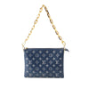 Secondhand Louis Vuitton Monogram Embossed Denim Lambskin Coussin PM